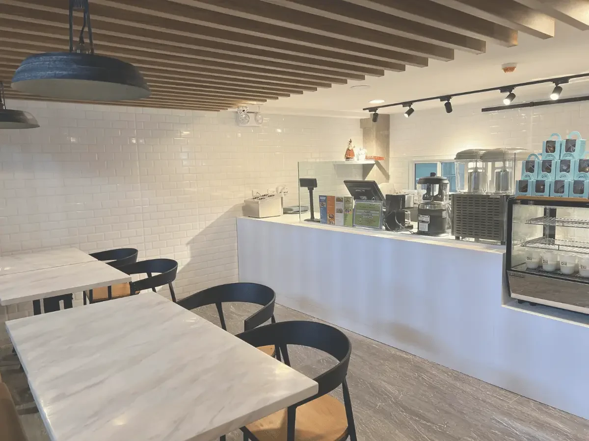 modern interior of a filipino bakery