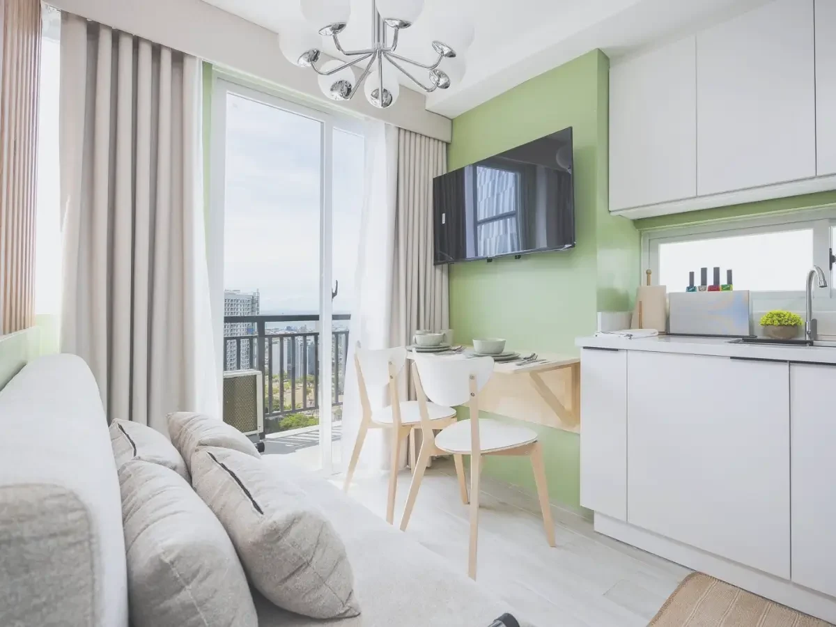 studio apartment kitchen