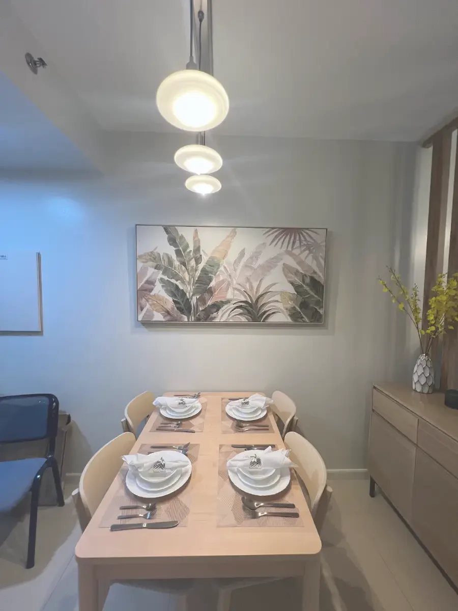 sleek and modern dining room in a cebu condominium